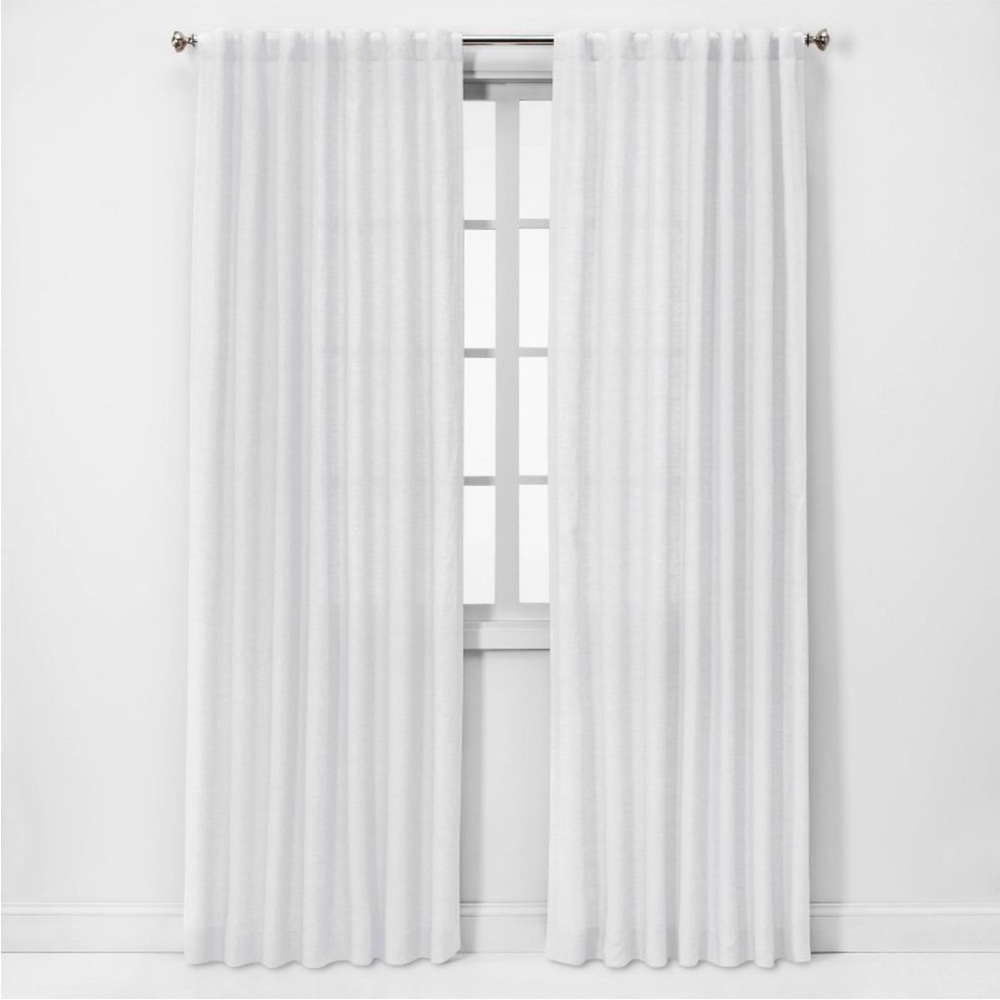 Threshold White Curtain Panels